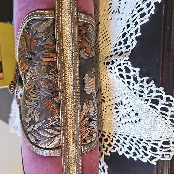 Vintage Mary Frances Stone Embellished Pink and Brown Women's Evening Clutch - Picture 12 of 16